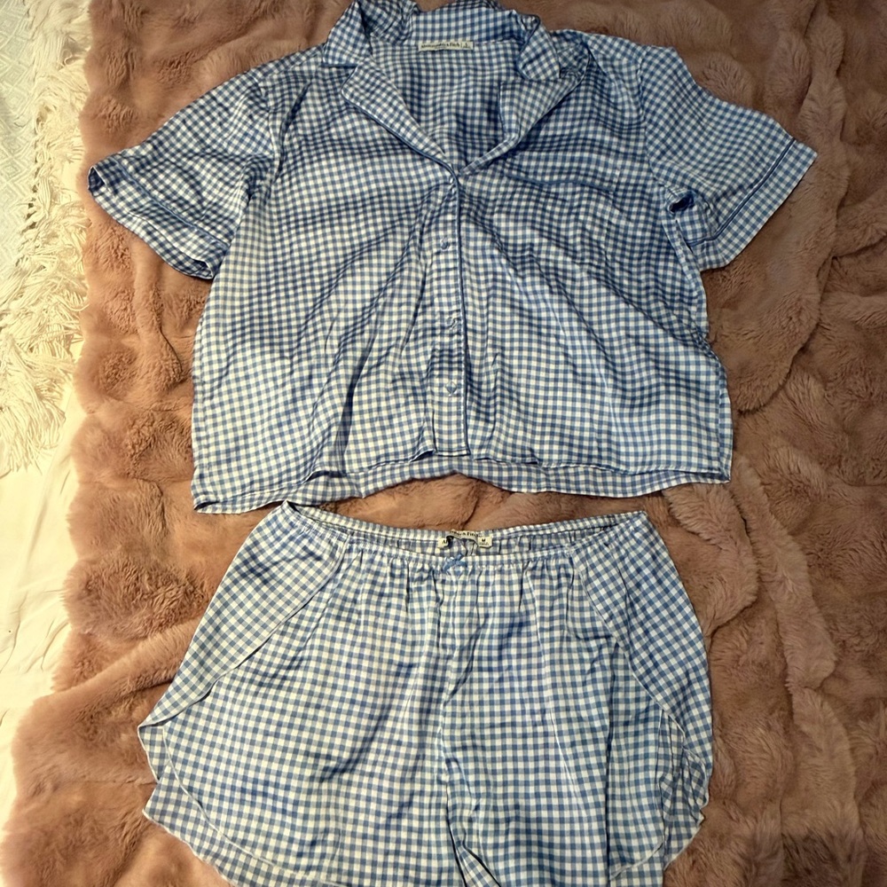 Abercrombie & Fitch Blue Checkered Sleepwear